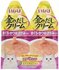 いなば キャットフード 金のだし クリーム まぐろ・かつお ささみ入り 60g(30g×2袋)×12個 (まとめ買い)