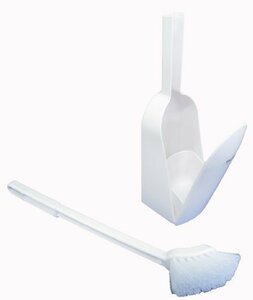 o-e toilet brush white approximately length 37× width 8× depth 9.3cms lift case attaching . wool 