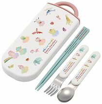 スケーター 子供用 抗菌 スライド トリオセット お弁当 箸 スプーン フォーク サンリオキャラクターズ ｘ 小渕曉子 女の子 日本製 TACC_画像1