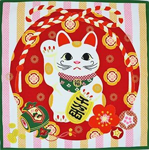  circle all furoshiki cotton furoshiki ...... maneki-neko approximately 50×50cm