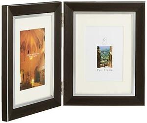 VANJOH photo frame pair frame L*2L mat cardboard attaching length dark brown PF-2LWY-DB