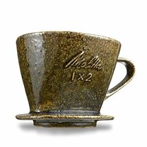 メリタ Melitta コーヒー ドリッパー 陶器製 日本製 計量スプーン付き 2~4杯用 シトロングリーン SF-P-G1×2_画像1