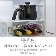 【BLKP】 パール金属 クックポット マルチポット ホーロー 16cm 2.0L ガラス蓋付 IH対応 鍋 片手鍋 BLKP ブラック 黒 A_画像4