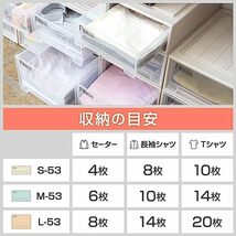 天馬 衣装ケース フィッツケース クローゼット用 L-53 ホワイト 幅39×奥行53×高さ30cm_画像4