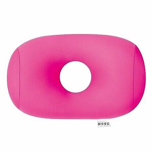 MOGU(モグ) ビーズクッション 携帯 枕 ピンク 赤 ポータブル・ホールピロー (全長約30cm) ショッキングピンク