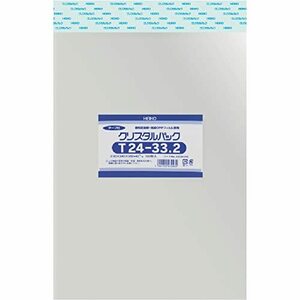 ヘイコー 透明 OPP袋 クリスタルパック テープ付 角2 100枚 T24-33.2