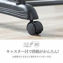 【BLKP】 パール金属 ハンガーラック 限定 マット ブラック シングル 耐荷重 20kg 幅 80cm 極太 パイプ キャスター付き_画像5