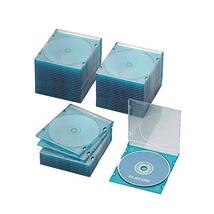 エレコム DVD CDケース プラケース スリム 1枚収納 50枚パック クリアブルー CCD-JSCS50CBU_画像1