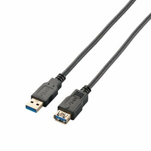 エレコム USBケーブル 延長 USB3.0 (USB A オス to USB A メス) スタンダード 2m ブラック USB3-E20BK