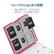 エレコム メモリカードケース SD ケース プラスチック SD12枚 + microSD12枚収納 ピンク CMC-SDCPP24PN_画像4