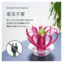 ミクニ 加湿器 ミスティフラワー ピンク U706-02 電気を使わない エコ加湿 ペーパー加湿 電気不要 節電 インテリア 抗菌 防カビ 折り_画像2