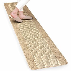 oka(OKA) super . raw wash ... kitchen mat beige approximately 45cm×240cm (... kitchen mat long stylish made in Japan gap not 
