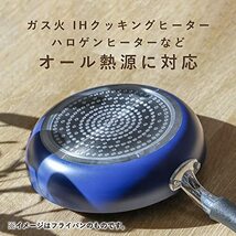 パール金属 両手鍋 20cm ガラス蓋付 ブルーダイヤモンドコート IH対応 スマート・チョイス HB-6011_画像5