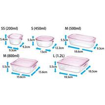 iwaki(イワキ) 耐熱ガラス 保存容器 ピンク 角型 M 800ml パック&レンジ KC3247N-P_画像7