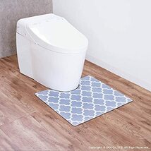 オカ(OKA) ササっと拭けるマット トイレマット 約55cm×60cm グレー(モロッカン) (拭ける PVC 塩化ビニル)_画像8