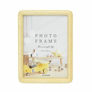 FUJICOLOR photo frame photograph length wooden 4401K 2L size tree ground 
