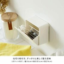 ideaco(イデアコ) どんな壁にも貼れる 収納ケース ブラック WALL pocket S (ウォールポケットS)_画像3