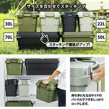 リス 収納ボックス スタッキング トランクカーゴ ブラック 22L 日本製 TC-20S 2個セット_画像5