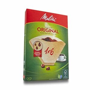 メリタ(Melitta) コーヒーフィルターペーパー 6~12杯用 オリジナル FSCミックス 1×6 ナチュラルブラウン 40枚入 PA-16