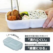 シービージャパン 弁当箱 ふんわり 盛り付けしやすい ドーム蓋 600ml グレー 4点ロックでしっかり固定 Wシーリングで汁漏れしにくい ドー_画像3