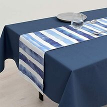 スタイルデコール(STYLE Decor) テーブルランナー・テーブルセンター (30cm×100cm) 綿100% リバーシブルタイプ ブルー_画像1
