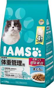 アイムス (IAMS) キャットフード 成猫用 体重管理用 まぐろ味 1.5kg