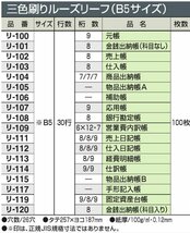 コクヨ 三色刷ルーズリーフ B5 売上日記帳 26穴 100枚 リ-111_画像6