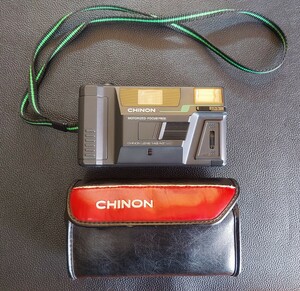 CHINON チノン AUTO GX DATE フィルムカメラ ケース付 当時物 レトロ ジャンク品 レストア 部品取り 