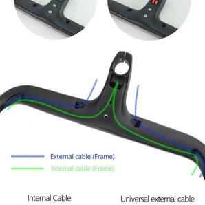 実測388g 内装/外装 両対応 ステム一体型カーボンドロップハンドル 110/380mm D127 R77の画像4