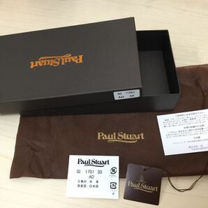 【T】【12482】【未使用品】Paul Stuart 長財布 ポールスチュアート レザー 朱色 牛革 箱付きの画像10