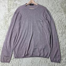 美品◎超希少/シルクリネン/54(2XL位)/エルメネジルドゼニア/サマーニット Ermenegildo Zegna セーター 大きいサイズ 絹 麻 茶系 ブラウン_画像2