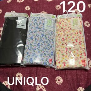 UNIQLOキッズレギンス120cm 花柄＆黒