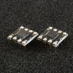 MUSES05 1回路8ピンDIP化 (超)ローハイト仕様 オーディオ用オペアンプ 2個セット ハイグレードコンデンサー装着2回路化アダプター付きの画像1