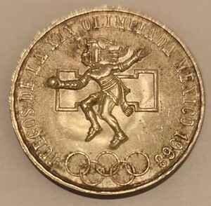  Mexico Olympic memory silver coin 1968 year summer Olympic foreign old coin abroad coin old coin 