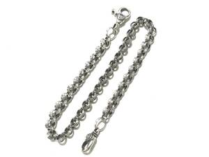* weight 168.6g genuine article regular goods custom culture double Logo link design silver wallet chain silver 925*