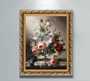 Art hand Auction Ölgemälde Stillleben Korridor Wandbild Rose Salon Wandmalerei Eingang Dekoration Dekorative Malerei 220, Kunstwerk, Malerei, Andere