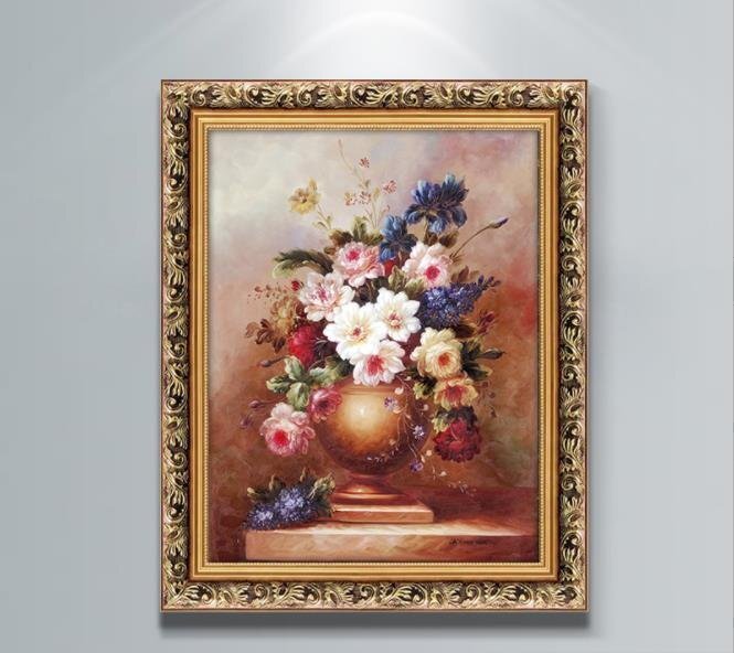 Oil Painting Still Life Corridor Mural Rose Drawing Room Wall Painting Entrance Decoration Decorative Painting 223, painting, oil painting, others