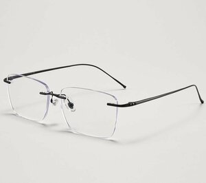 送料無料　超軽量　フチなし ツーポイント　メガネフレーム　タテ眼鏡　レンズ交換可能　男女兼用　 sc0268