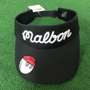 Malbon　サンバイザー ゴルフ　キャンプ 帽子　バイザー 男女兼用　サイズ調整可能　ブラック 送料無料