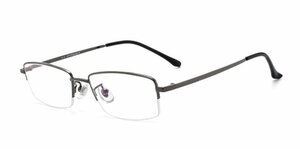 送料無料　メガネフレーム　ハーフリム　超軽量　タテ眼鏡　レンズ交換可能　男女兼用　ブルーライトカット sc0306