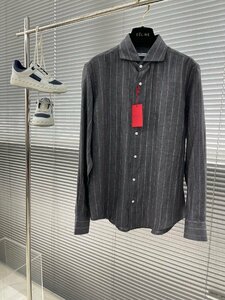 キトン　KITON　メンズ　シャツ　長袖　100%亜麻使用　カジュアル　新品　39-43　サイズ選択可能　4192