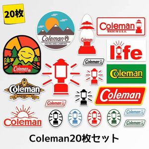 コールマン　アウトドア　キャンプ　防水ステッカー20枚