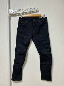 美品☆[G-STAR RAW] 5620 3D SLIM スリムストレッチ インディゴ バイカーデニムパンツ 30 ジースター