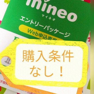 匿名☆購入条件一切なし☆ 即対応 簡単 mineoマイネオエントリーパッケージ　コード　マイぴたキャ併用可能　紹介URL　契約手数料無料　480