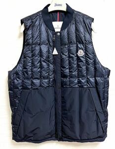 正規品 未使用 MONCLER モンクレール ライトダウンベスト　DOUBS GILET DOWN VEST ジレ ジャケット ワッペンロゴ ネイビー 6 