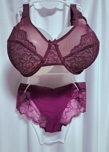 *L cup * imported car correction underwear *USED Home have been cleaned * correction bra *[UK36H]* bordeaux race * new goods shorts attaching * eko *