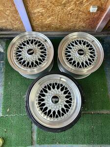 稀少BBS RS RS320 ×2/ RS321 ×1 17インチ8/9J OFFP+43/+40 PCD114.3-5H 約ハブ60 3本