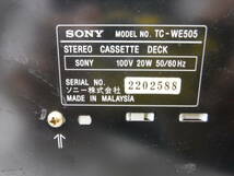 SONY TC-WE505 ダブルカセットデッキ ※ジャンク 通電のみ_画像5