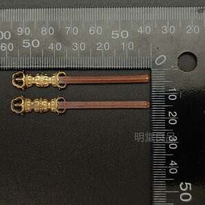 日本刀装具 目貫 倶利伽羅剣の図 銅地 細工 絵金 鍔 拵え 刀剣美術 武道具の画像8