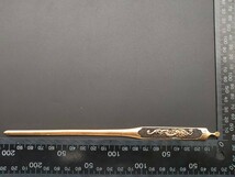 日本刀装具　笄　金龍の図　細工　金工品　銅製　刀剣美術_画像6